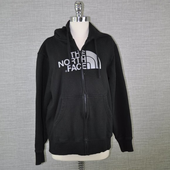 north face black zip up